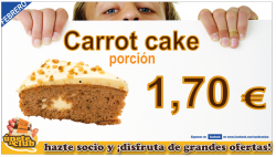Porción tarta carrot cake por 1,70 €
