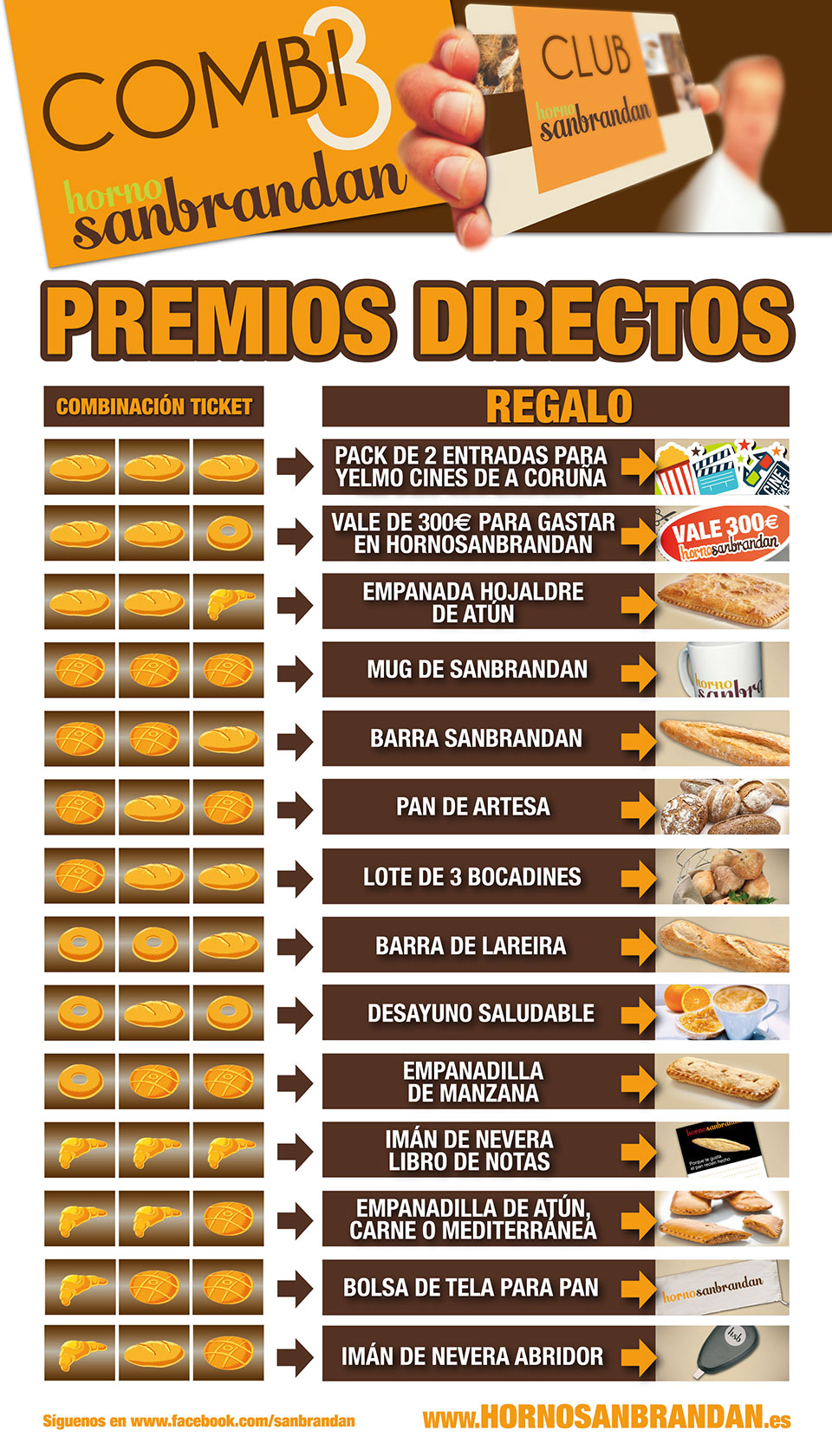 Premios directos combi 3