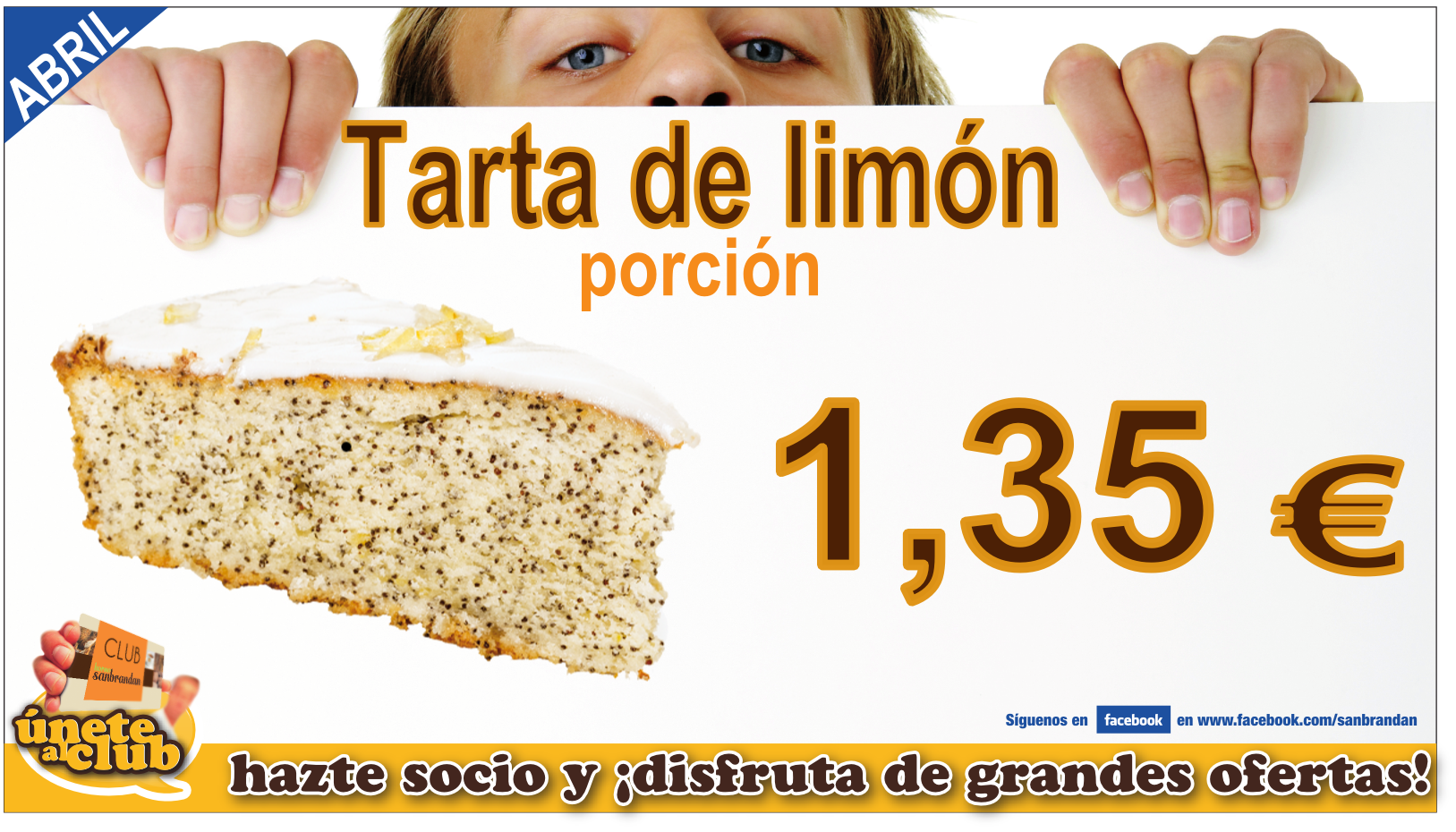 Porción tarta de limón 1,35 €