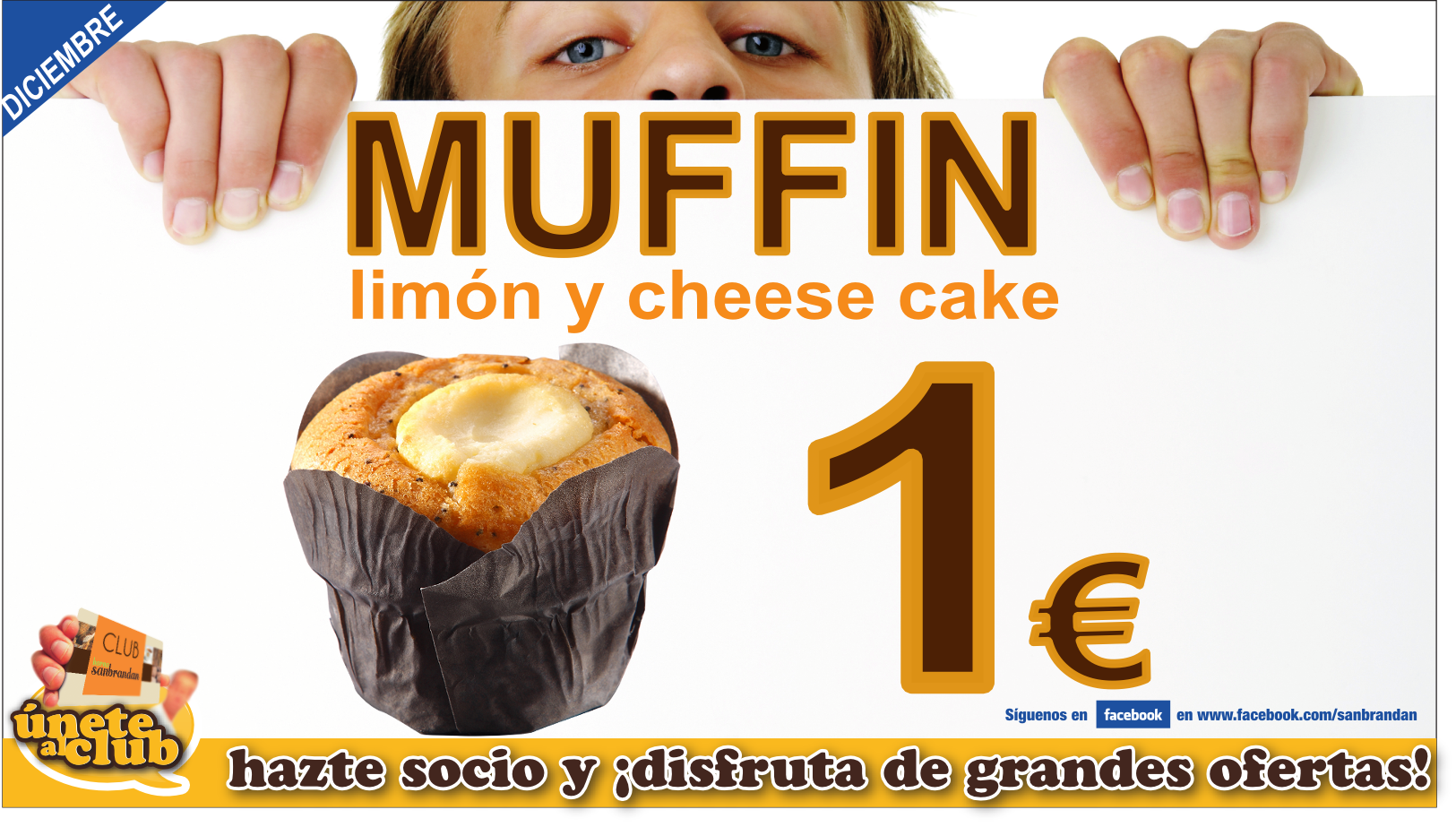 Muffin  limón y cheese cake por 1 €