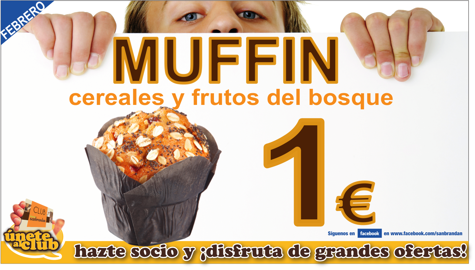 Muffin de cereales y frutos del bosque 1 €